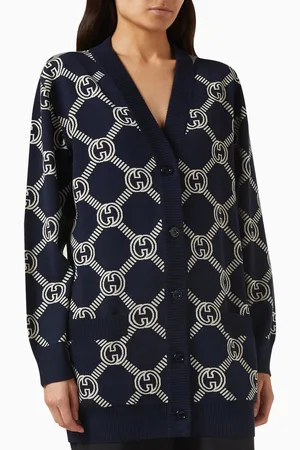 Gucci Reversible GG Logo Cardigan in Wool
