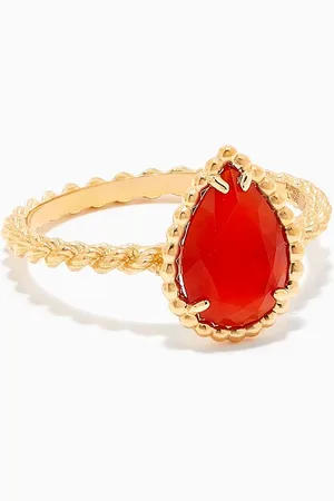 Boucheron Serpent Bohème Carnelian S Motif Ring in 18kt Gold