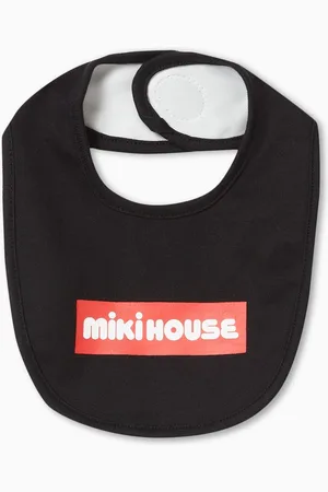 Miki House Logo Bib in Cotton Blend