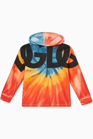 Dolce & Gabbana Logo Tie Dye Hoodie in Cotton