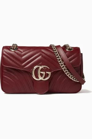 Gucci Small GG Marmont Chevron-quilted Shoulder Bag in Leather