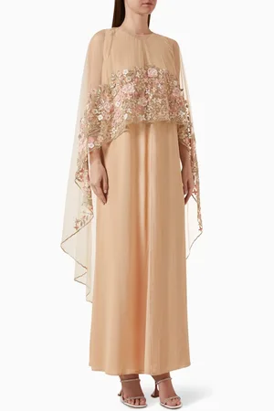 Pankaj & Nidhi Helga Maxi Dress in Poly Georgette & Tulle