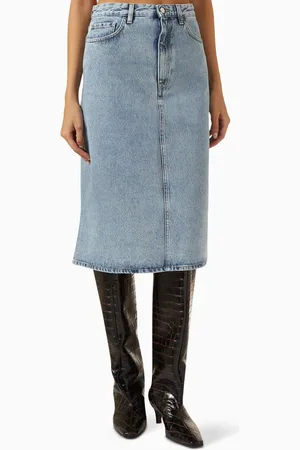 Totême Midi Skirt in Denim