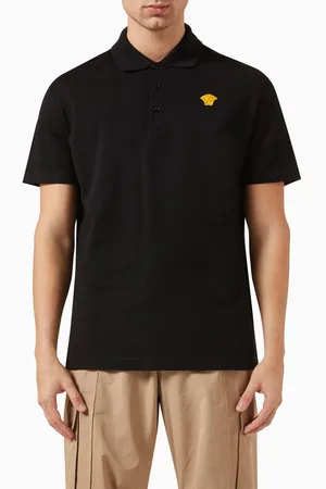 VERSACE Medusa Logo Polo Shirt in Cotton