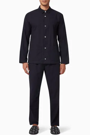 Desmond & Dempsey Pocket Pyjama Set in Cotton