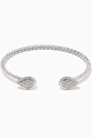 Boucheron Serpent Bohème S Motif Diamond Bracelet in 18kt White Gold