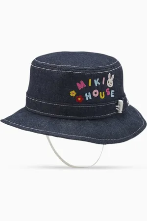 Miki House Logo-embroidered Bucket Hat in Cotton