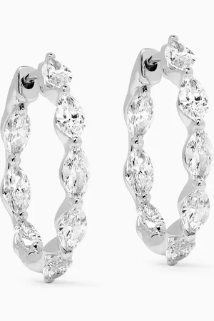 Fergus James Marquise Diamond Hoops in 18kt Gold