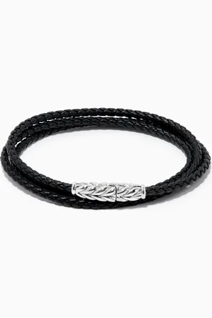 David Yurman Chevron Triple-Wrap Bracelet in Woven Leather
