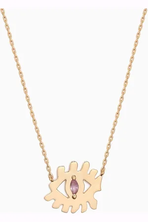 BIL ARABI Evil Eye Tourmaline Necklace in 18kt Gold