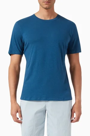 Frescobol Carioca Lucio T-shirt in Linen Blend