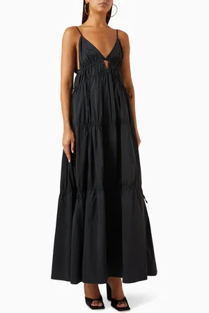 Simkhai April Tiered Maxi Dress in Cotton