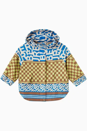 Burberry Checkerboard Montage Print Hooded Jacket