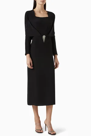 Mergim Evita Bolero Midi Dress in Silk