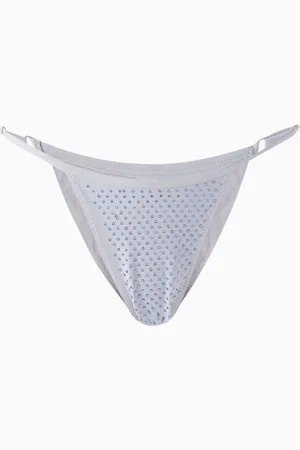 GOOD AMERICAN Perfect Fit Crystal Bikini Bottoms