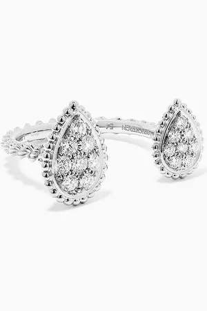 Boucheron Serpent Bohème Double Motif Diamond Ring in 18kt White Gold
