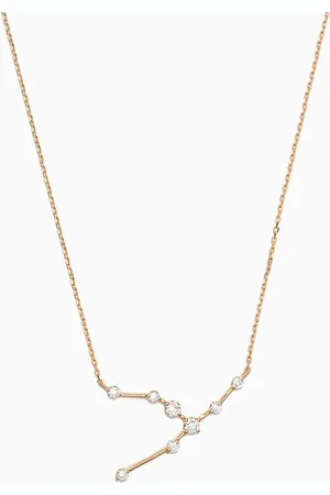 Fergus James Taurus (20 April - 21 March) Constellation Diamond Necklace in 18kt Yellow