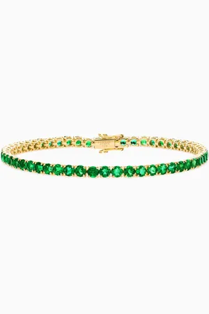 Fergus James Emerald Tennis Bracelet in 18kt Gold