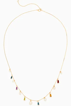 Damas Kiku Sparkle Mixed Gemstone Necklace in 18kt Gold