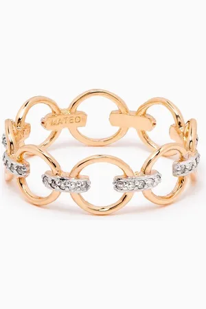 Mateo New York Connected Circle Diamond Ring in 14kt Gold