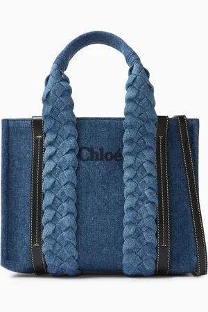 Chloé Small Woody Tote Bag in Denim