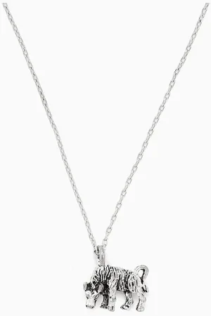 The Monotype Taurus Zodiac Pendant Necklace in -tone Brass