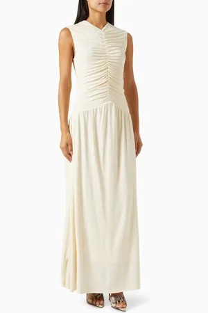 Anna Quan Fleur Gathered Maxi Dress in Viscose
