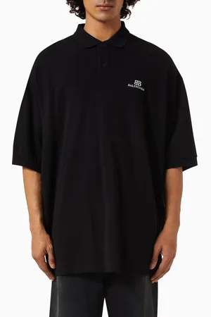 Balenciaga BB Classic Oversized Polo Shirt in Cotton-piqué