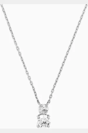 Fergus James Round Diamond Drop Pendant Necklace in 18kt Gold
