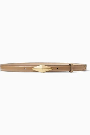 Jimmy Choo Diamond Clasp Belt in Polished Leather