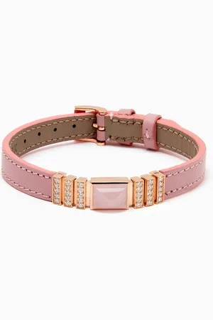 Marli UNII Strap Bracelet in 18kt & Leather