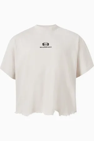 Balenciaga Unisex Unity Sports Icon Large Fit Cropped T-shirt in Vintage-jersey