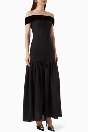 Sandra Mansour Narcisse Off-shoulder Maxi Dress