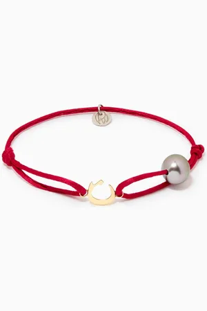Robert Wan Wan Design Pearl Charm Bracelet in 18kt Gold