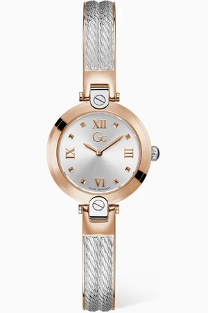 GC Fusion Bangle Cable Quartz Stainless Steel Watch, 28mm