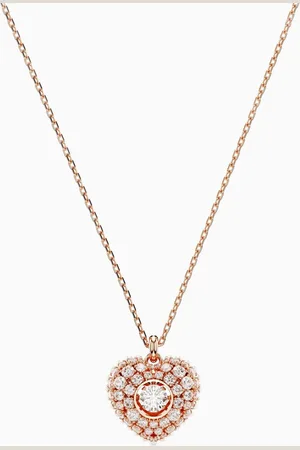 Swarovski Hyperbola Heart Pendant Necklace in -plated Metal