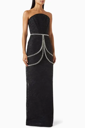 Tuvanam Embellished Strapless Maxi Dress