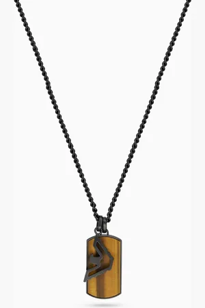 Emporio Armani Iconic Trend Tag Necklace in Stainless Steel