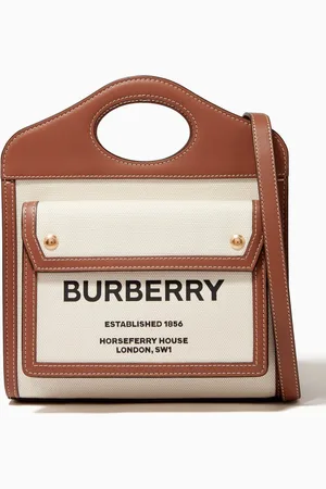 Burberry Mini Pocket Bag in Canvas & Leather