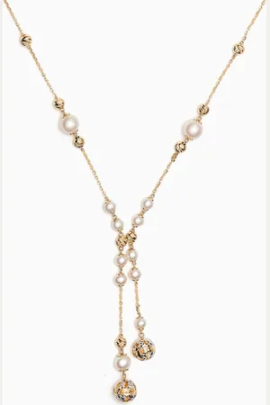 Damas Kiku Freshwater Pearl Tassel Necklace in 18kt Gold