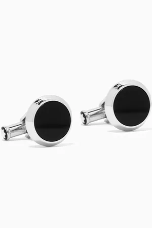 Montblanc Meisterstück Cufflinks in Onyx & Stainless Steel