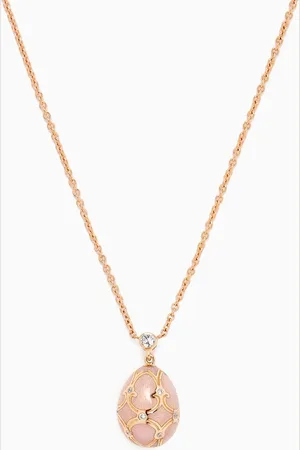 Faberge Heritage Diamond & Guilloché Egg Necklace in 18kt Rose Gold