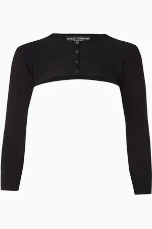 Dolce & Gabbana X Kim Buttoned Shrug in Viscose-blend Knit