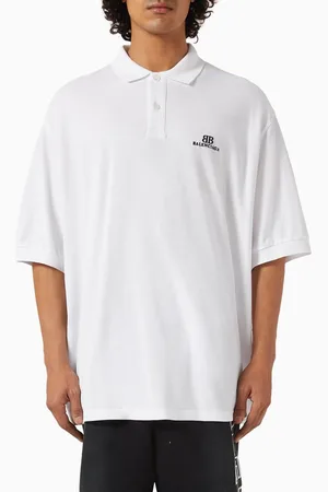 Balenciaga BB Classic Oversized Polo Shirt in Cotton-piqué