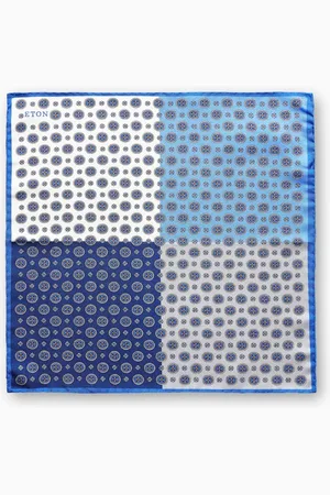 Eton Four Squares Pocket Square in Silk