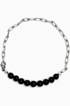The Monotype Grant Onyx Bracelet in Silver-tone Brass