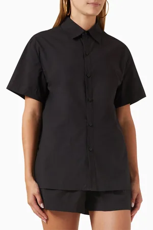 MATTEAU Relaxed Short-sleeve Shirt in Organic Cotton Poplin