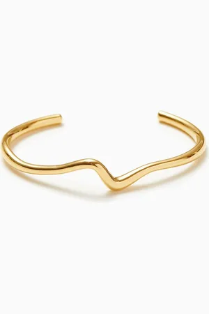 Missoma Molten Wave Cuff Bracelet in 18kt Recycled -plated Brass
