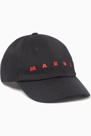 Marni Logo-embroidered Baseball Cap in Bio Gabardine
