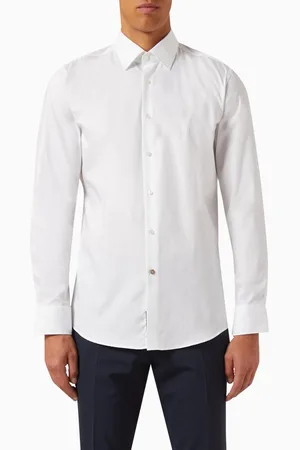 HUGO BOSS Long Sleeved Kent Collar Shirt in Cotton